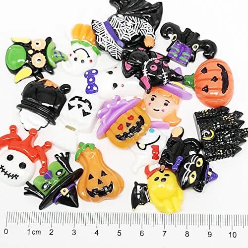 Chenkou Craft 20pcs Resin Flatback Halloween Embellishments | Assorted Styles 15-40mm thumbnail 2