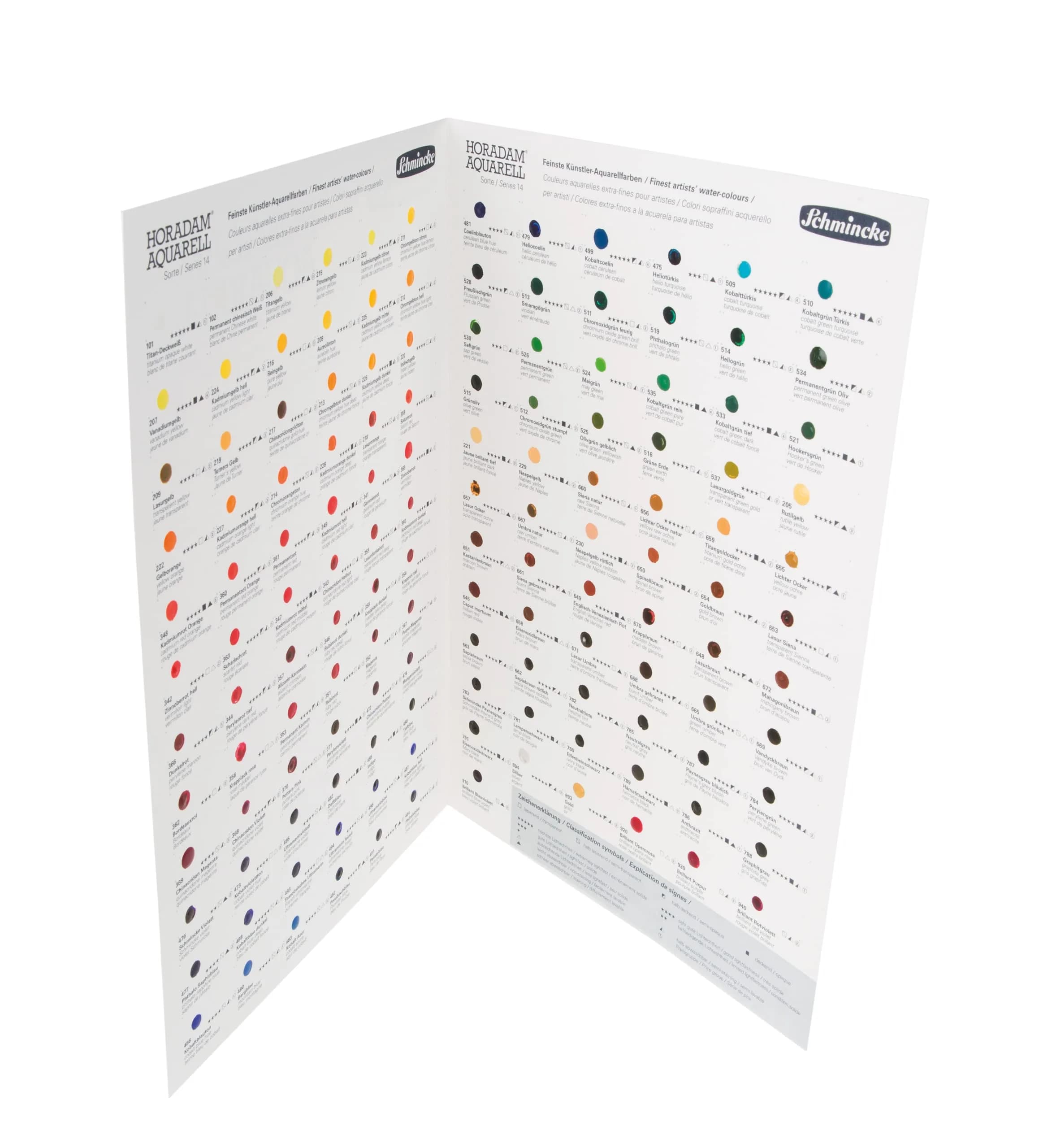 Schmincke HORADAM® AQUARELL Dotcard 140 Shades Watercolor Set | 14 999 140 | 140 Colors on Watercolor Paper