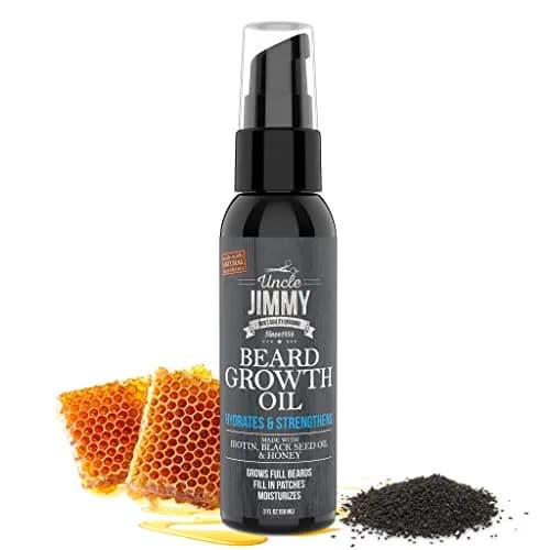 Uncle Jimmy Beard Growth Oil with Biotin | Natural Beard Care for Thicker, Fuller Beard | Men's Facial Hair Treatment for Grooming | Increases Thickness and Volume 2 Fl Oz thumbnail 4
