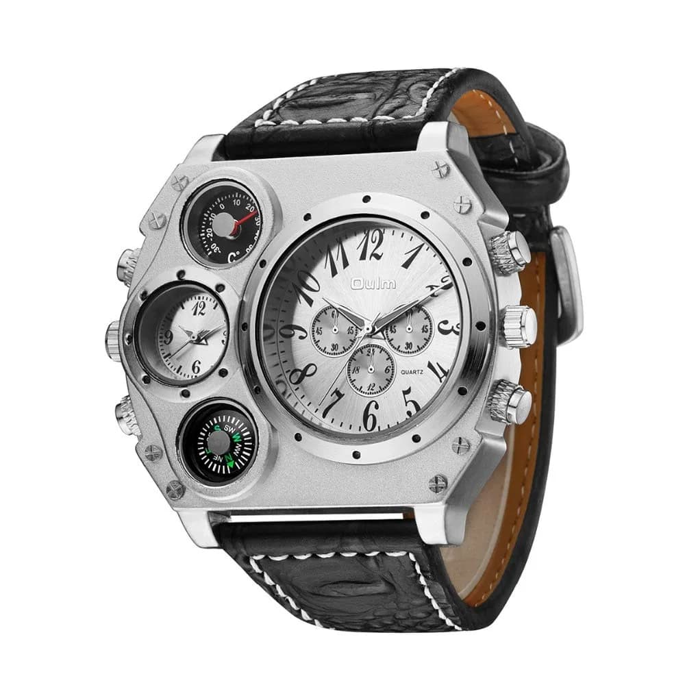Avaner Men's Casual Analog Watch with Dual Time Zone & Big Face | 5.8cm (2.3") Case - view 2