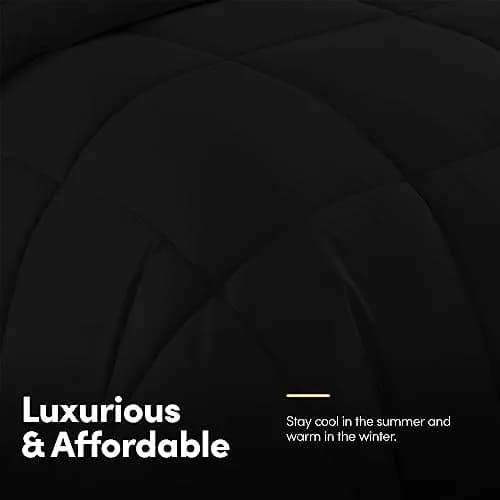 Sweet Home Collection 5 Piece Comforter Set Bag Solid Color All Season Microfiber Twin | Luxurious Bedding thumbnail 4