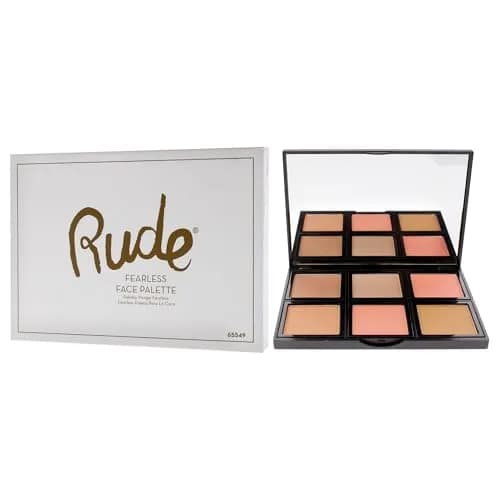RUDE Face Palette - Fearless | High-Pigment Makeup for All Skin Tones, 0.634 oz thumbnail 4