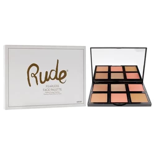 RUDE Face Palette - Fearless | High-Pigment Makeup for All Skin Tones, 0.634 oz thumbnail 3