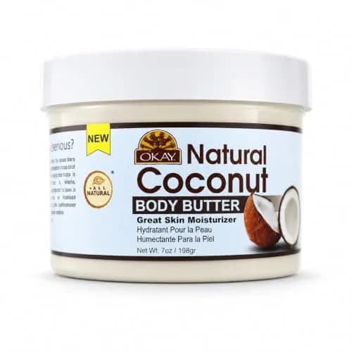 OKAY 100% Natural Coconut Butter for Skin and Hair 200ml (7 Oz) | Melts and Absorbs Easily thumbnail 1