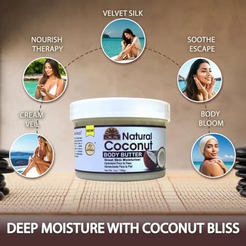 OKAY 100% Natural Coconut Butter for Skin and Hair 200ml (7 Oz) | Melts and Absorbs Easily thumbnail 4