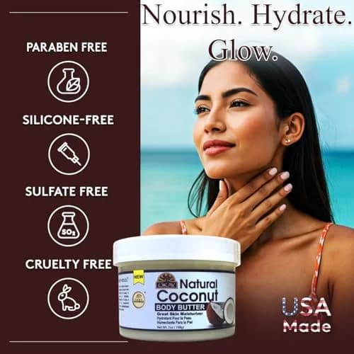OKAY 100% Natural Coconut Butter for Skin and Hair 200ml (7 Oz) | Melts and Absorbs Easily thumbnail 2