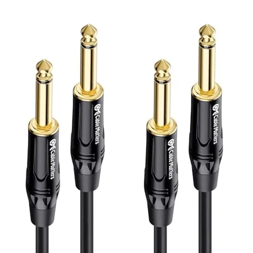 Cable Matters 2-Pack 3ft (0.91m) TS to TS Guitar Cable | Balanced Audio Cable for Instruments thumbnail 1