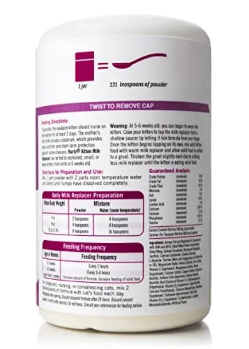 Hartz Powdered Kitten Milk Replacer Formula 11 Oz (312 g) | Precisely Formulated for Kittens thumbnail 2