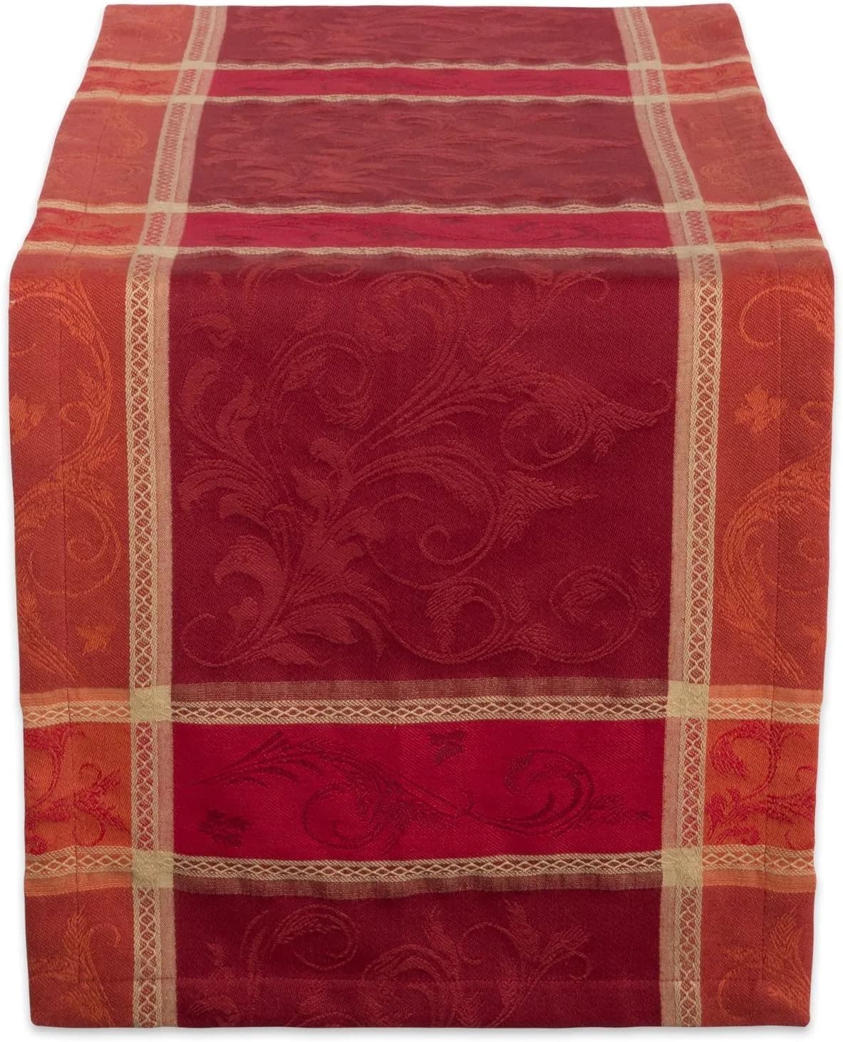 DII Traditional Harvest Wheat Jacquard Table Runner 35.5 cm x 183 cm (14" x 72") | Festive Fall Decor for Indian Dining Tables - main product image