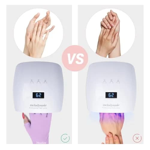 MelodySusie Premium Fingerless UV Protection Gloves for Gel Manicures, UPF 50+ | Blocks 99% UV Rays thumbnail 5