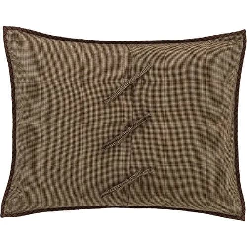 VHC Brands Heritage Farms Patchwork Pillow Sham, Standard, Burgundy Red | Rustic Country Style thumbnail 5