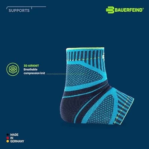 Bauerfeind Sports Ankle Support Dynamic - Ankle Compression Sleeve for Freedom of Movement - 3D AirKnit Fabric for Breathability - Premium Quality & Washable (Large, Rivera) thumbnail 2