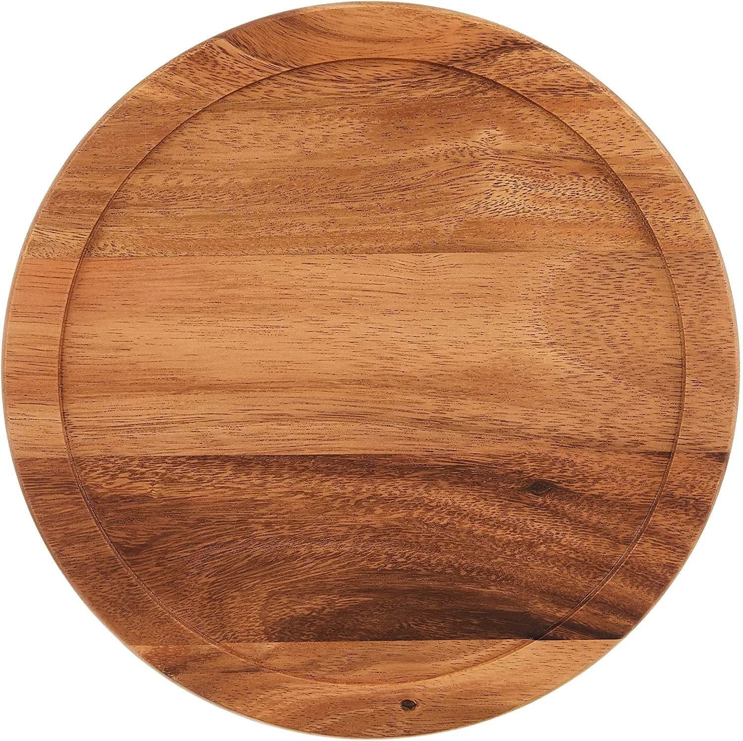 Lipper International 1302 Acacia Wood 2-Tier 10" Kitchen Turntable | Handcrafted Acacia, Rotates for Easy Access — 10" (1-Tier)