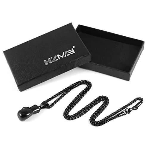 HZMAN Boxing Glove Bible Verse Pendant Necklace 2.5 cm (1.0 inch) | Stainless Steel Chain with Extender thumbnail 5