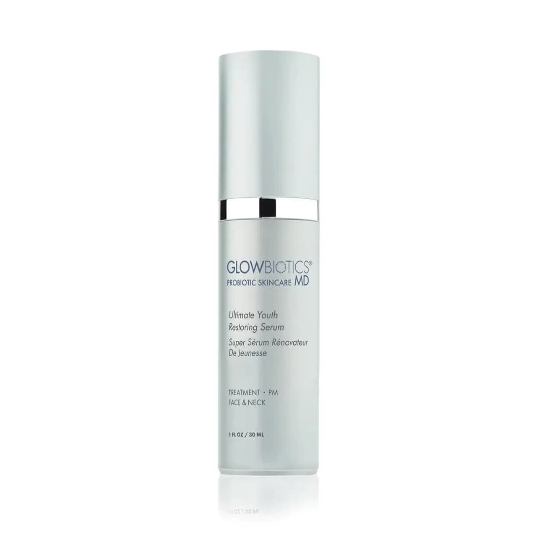 Glowbiotics Ultimate Youth 5-in-1 Restoring Serum – Anti-Aging Face Treatment with Retinol, Vitamin C, Peptides & Probiotics (1 fl oz)