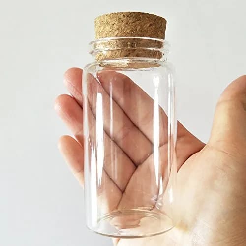 Luo House 3pcs 100ml Glass Bottles | Multifunctional Storage Jars with Cork Stopper thumbnail 1