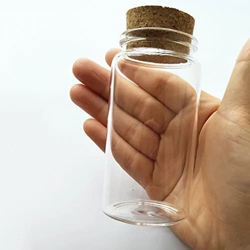 Luo House 3pcs 100ml Glass Bottles | Multifunctional Storage Jars with Cork Stopper thumbnail 2