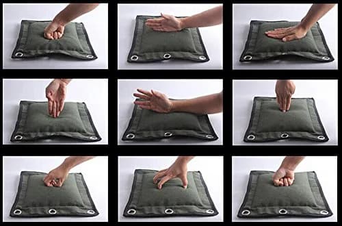 ZooBoo Wing Chun Wall Bag Canvas Leather Striking Pad 30cm x 33cm | Heavy-Duty for Kung Fu Training thumbnail 5