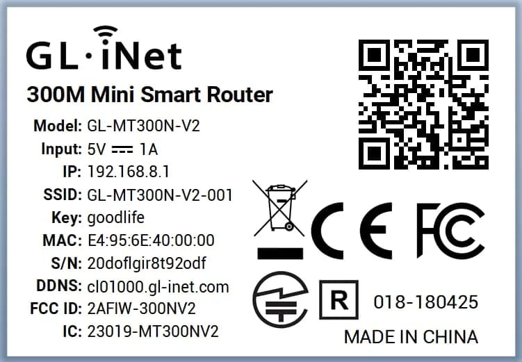 GL.iNet GL-MT300N-V2 Mango Portable Mini Travel VPN WiFi Router | 300Mbps 2.4GHz, 2 Ethernet Ports, 128MB RAM, 40g - view 9