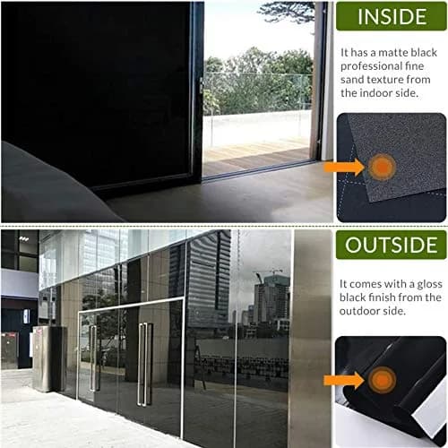 VELIMAX Static Cling Total Blackout Window Film 90cm x 200cm (35.4" x 78.7") | Blocks 99% Light for Privacy thumbnail 4