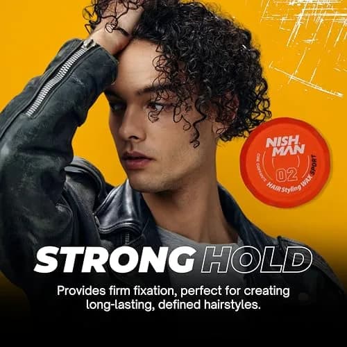 Nishman Hair Styling Wax Sport 02 150 ml | Strong Hold, Shine & Re-workable Formula thumbnail 7