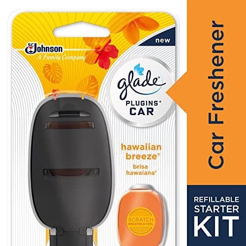 SC Johnson Glade PlugIns Car Air Freshener Starter Kit, Hawaiian Breeze, 0.11 Fl Oz | Adjustable Fragrance, 60 Days Odor Control thumbnail 5