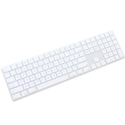 Masino Transparent Silicone Keyboard Skin for 2018 Magic Keyboard with Numeric Keypad (US Layout) | Protects from Spills & Dust — Transparent