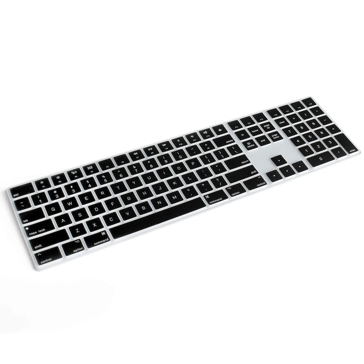 Masino Silicone Keyboard Cover for Apple Magic Keyboard MQ052LL/A (A1843) US Layout | Ultra Thin Black Protector Skin - main product image