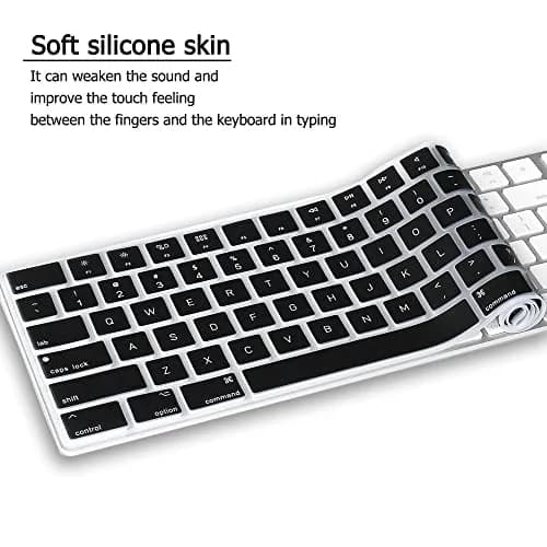 Masino Silicone Keyboard Cover for Apple Magic Keyboard MQ052LL/A (A1843) US Layout | Ultra Thin Black Protector Skin thumbnail 9