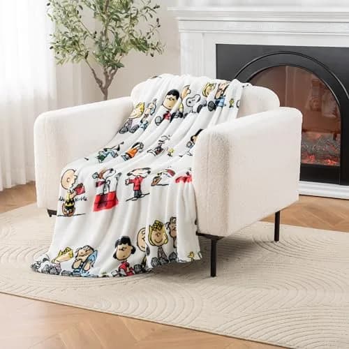 Berkshire VelvetLoft Peanuts Snoopy Plush Throw Blanket 55" x 70" | Soft & Cozy for Peanuts Fans thumbnail 1