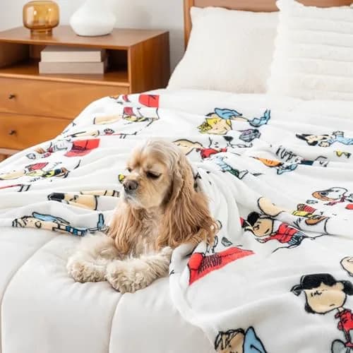 Berkshire VelvetLoft Peanuts Snoopy Plush Throw Blanket 55" x 70" | Soft & Cozy for Peanuts Fans thumbnail 6
