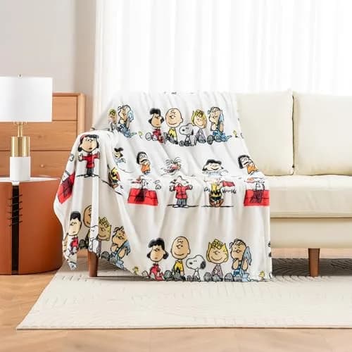 Berkshire VelvetLoft Peanuts Snoopy Plush Throw Blanket 55" x 70" | Soft & Cozy for Peanuts Fans thumbnail 2
