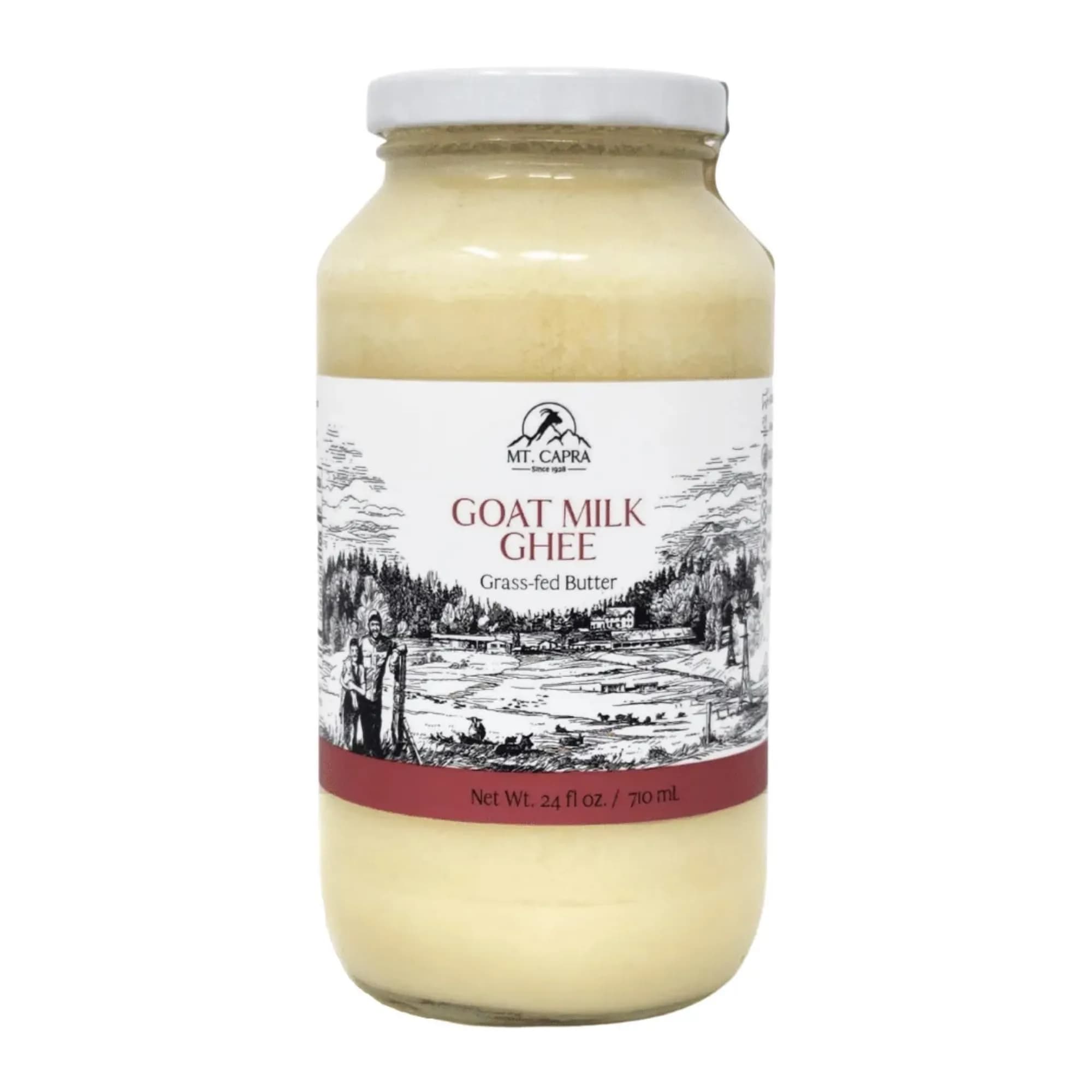 Mt. Capra Goat Milk Ghee | Pasture Raised & Unsalted | 24 Fl Oz