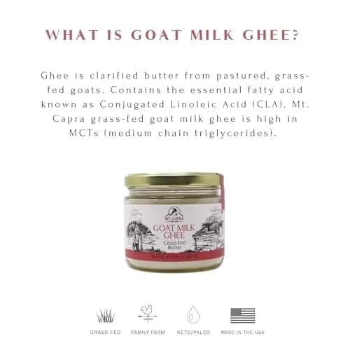 Mt. Capra Goat Milk Ghee | Unsalted, Pasture Raised | 10 fl oz thumbnail 4