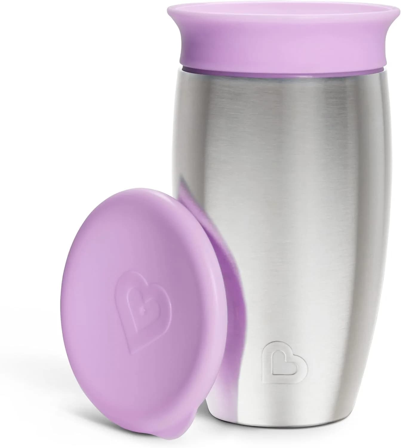Munchkin Miracle Stainless Steel 360 Sippy Cup 296ml (10 oz, 2-Pack) | Dentist Recommended Spoutless Cup - view 6