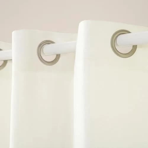 TOWN & COUNTRY EVERYDAY Lustre Solid Heavyweight Textured Sateen Indoor Curtains, Room Darkening, Grommet Top, Energy Efficient, 2-Pack, 52"x96", Vanilla thumbnail 3