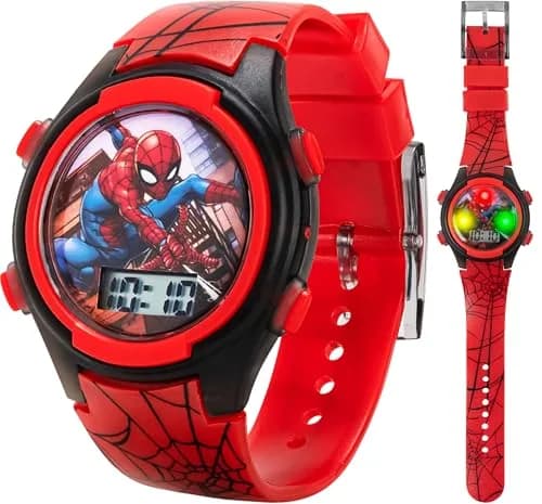 Accutime Kids Spider-Man Digital Watch 37mm (1.46 inches) | Interactive LED Lights & Easy Time-Telling thumbnail 1