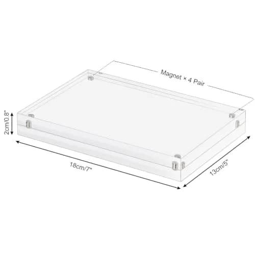 AMEITECH 5x7 inch Acrylic Magnetic Picture Frame | Double-Sided Floating Display thumbnail 2