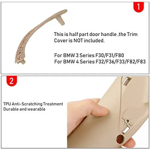 Jaronx Beige Left Front Door Handle Replacement for BMW 3 Series 4 Series (1 Piece) thumbnail 6