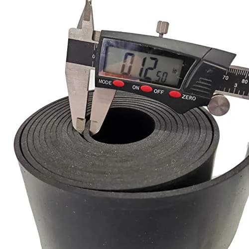 Rubber Sheet Warehouse .125" (1/8") Thick x 4" Wide x 10' Feet Neoprene Rubber Sheet for DIY & Weather Sealing thumbnail 1