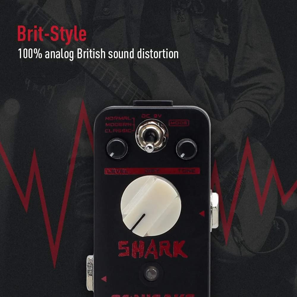 SONICAKE Distortion Guitar Pedal 3 Modes Normal, Modern, Classic High Gain Distortion Guitar Effects Pedal True Bypass | Analog British Sound - view 2