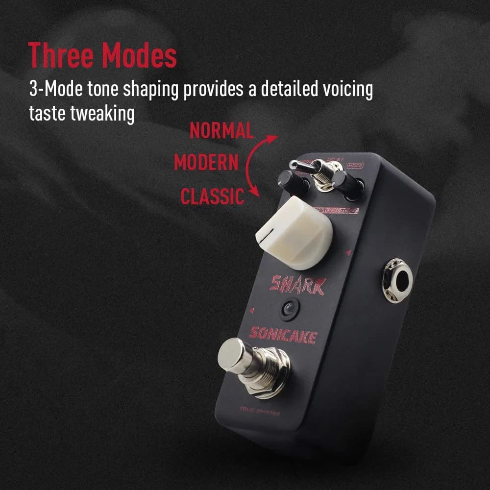 SONICAKE Distortion Guitar Pedal 3 Modes Normal, Modern, Classic High Gain Distortion Guitar Effects Pedal True Bypass | Analog British Sound - view 3