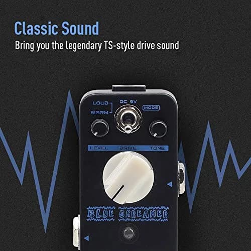 SONICAKE Blue Skreamer Overdrive Pedal | Vintage Dumble Blues Analog Guitar Effects Pedal (9V DC) thumbnail 2