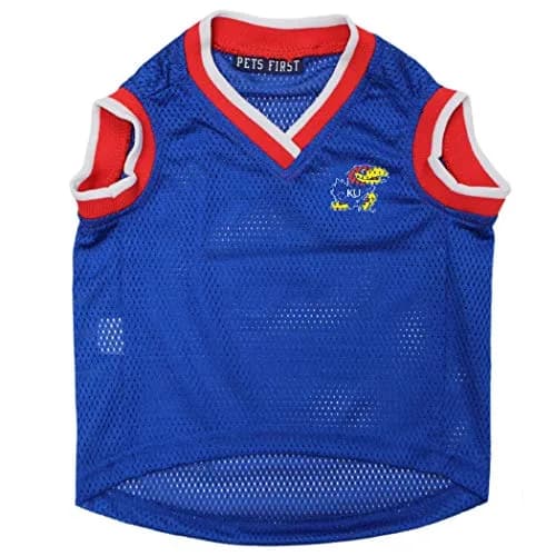 Pets First KU-4020-XL Kansas Basketball Jersey | Multicolor, One Size, Durable Mesh thumbnail 2