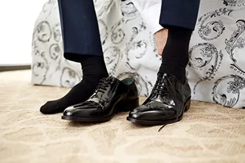 ZAKIRA Dress Socks in Black | Combed Cotton Comfort & Classic Style (7-12 US) thumbnail 2