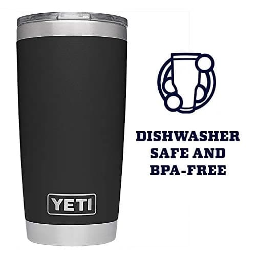 YETI Rambler 20 oz Tumbler Stainless Steel Vacuum Insulated with MagSlider Lid Black | 591ml (20 oz) Tumbler thumbnail 4