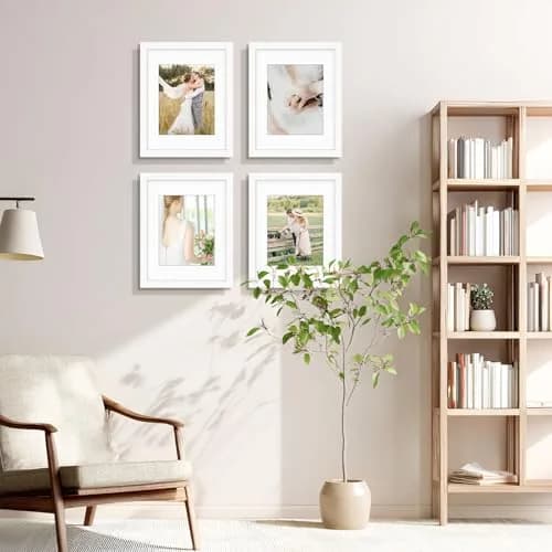 Golden State Art 11x14 White Picture Frame with Mat, Solid Wood & Real Glass, 8x10 thumbnail 6