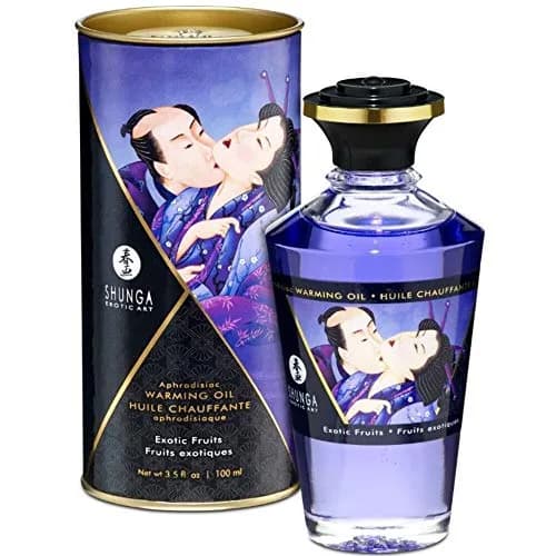 Shunga Warming Massage Oil, Exotic Fruits | Edible, Sensual, 3.5 Fl Oz, USA Import thumbnail 1