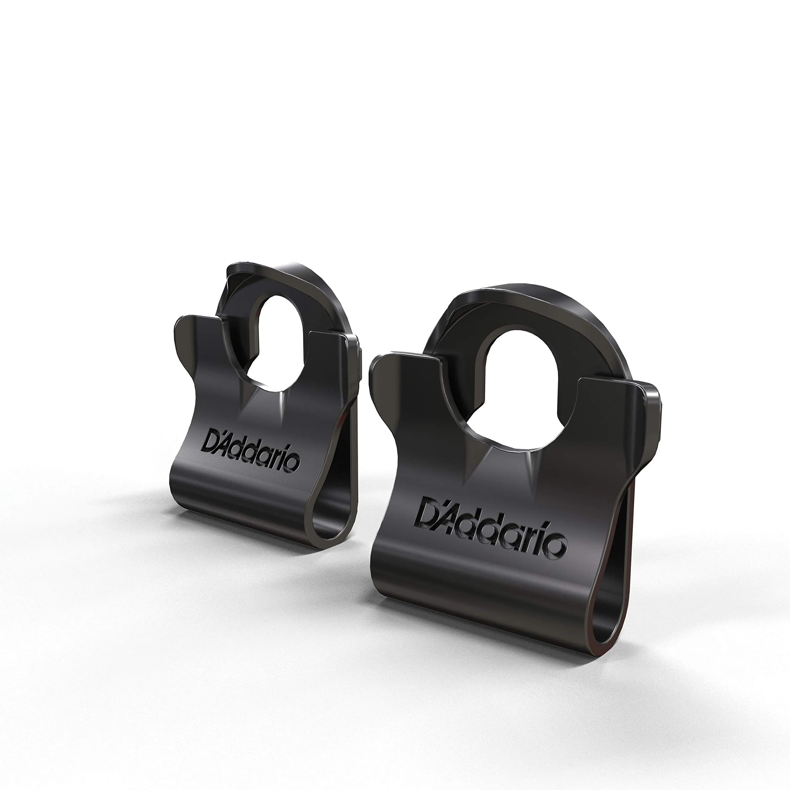 D'Addario Dual-Lock Guitar Strap Lock Set | Secures Strap & Cable, No Modifications Needed — Black