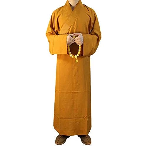 ZooBoo Saolin Monk Robe Summer Long Gown Meditation Suit | Traditional Zen-inspired Buddhist Attire thumbnail 1